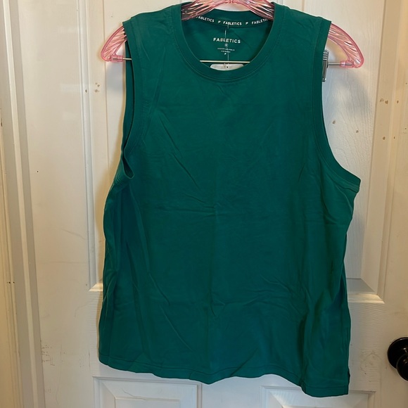 Fabletics NWT Cotton Tank - Fairway Green - Medium - Picture 3 of 8